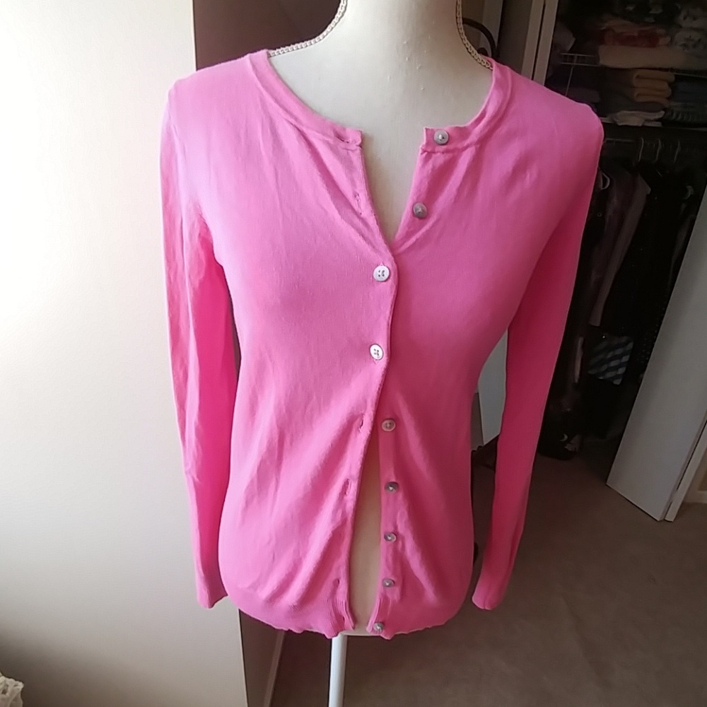 Pink Sweater Lightweight Cardigan